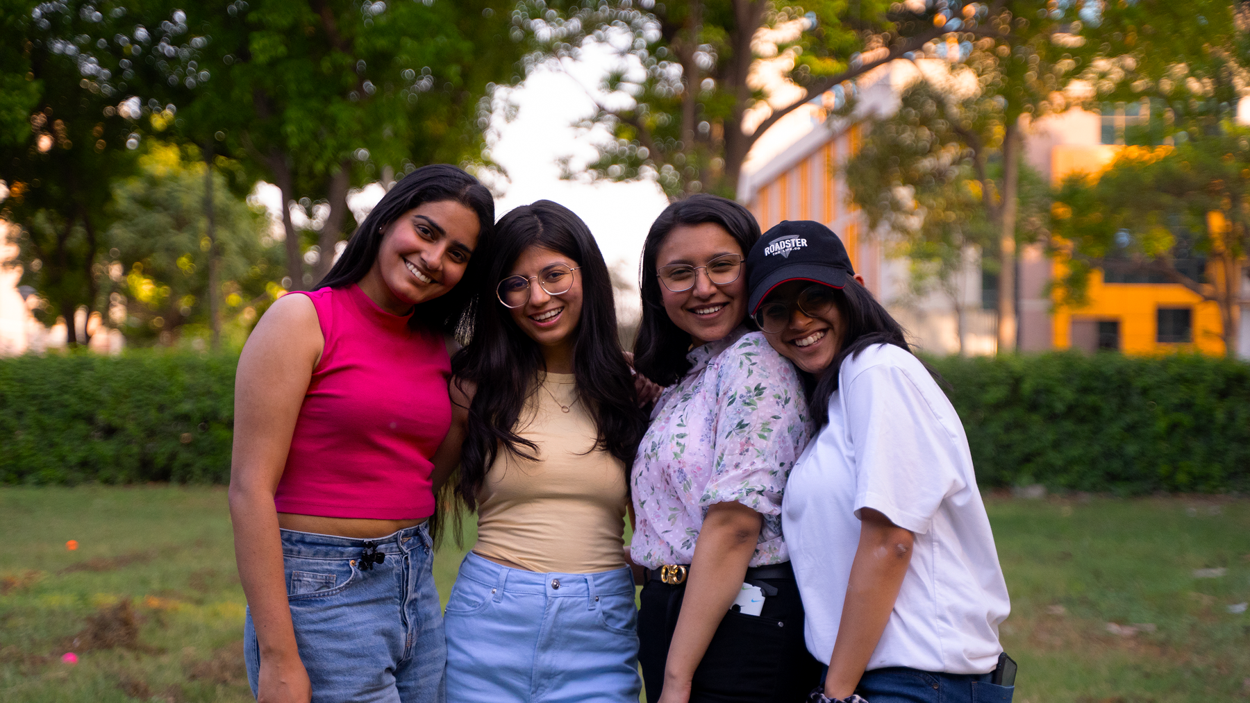 Young women standing together